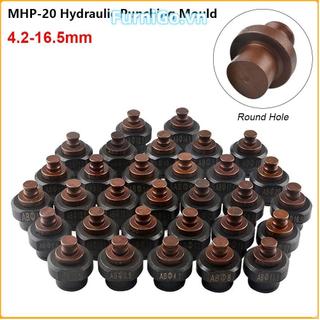 FURNIGO 1 Cái Khuôn đục lỗ thủy lực, Khuôn đục lỗ tròn 4.2-16.5mm, Kim loại MHP-20 cho máy MHP-20