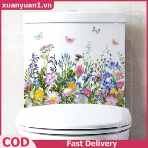 XUAN Nhiều Loại Cây Xanh Hoa Treo Tường Phòng Tắm Nhà Vệ Sinh Trang Trí Đề Can Phòng Khách Tủ Trang Trí Nhà Cửa Tranh Tường Tự Dính VN