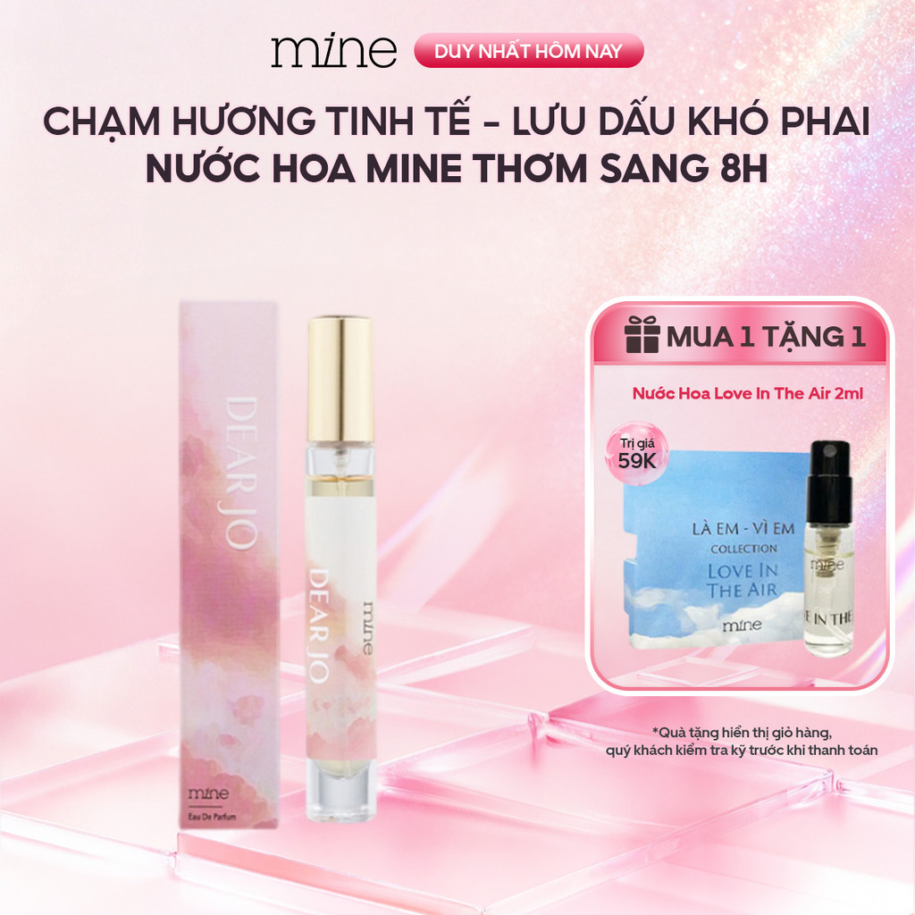 [TẶNG 1 NƯỚC HOA 2ML] Nước Hoa Mine Dear Jo Hương Hoa Hồng Và Xạ Hương Nhẹ Nhàng, Tinh Tế 9ml