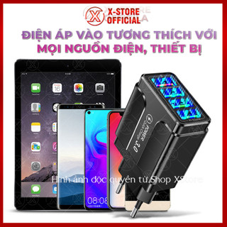 Củ sạc 4 cổng USB sạc nhanh QC 3.0, adapter sạc nhiều thiết bị, sạc cho điện thoại, máy tính bảng - CS4C