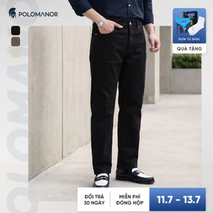 Quần ống rộng nam cao cấp KAKI STRAIGHT, BST SMART CASUAL, thoải mái, dễ phối - POLOMANOR