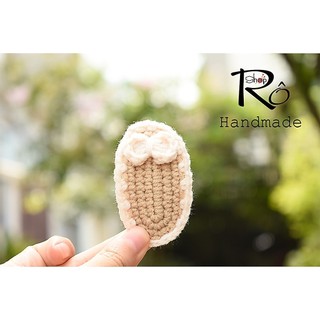 Kẹp tóc thắt nơ nhỏ xinh cho nữ và bé gái 6cm |Cặp tóc len Handmade hàng đẹp |Shop Rô Handmade