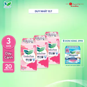 Combo 3 Băng vệ sinh Laurier Fresh & Free Siêu Mỏng