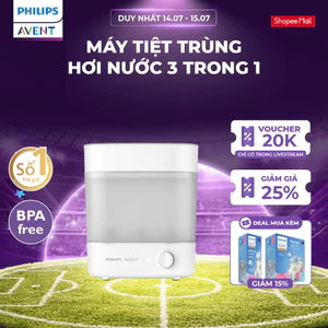 Máy Tiệt Trùng Hơi Nước 3 Trong 1 Philips Avent – Diệt 99.9% Vi Khuẩn, An Toàn Cho Bé