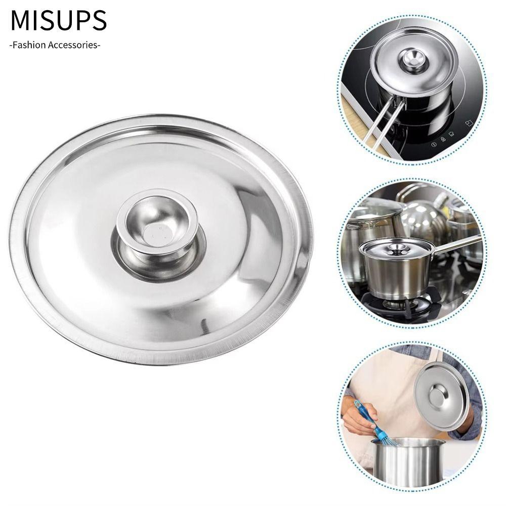 Vỏ nồi nắp MISUPS, Làm dày nắp nồi tròn đa năng, Vỏ nồi inox thay thế 10-24cm Đồ dùng nhà bếp