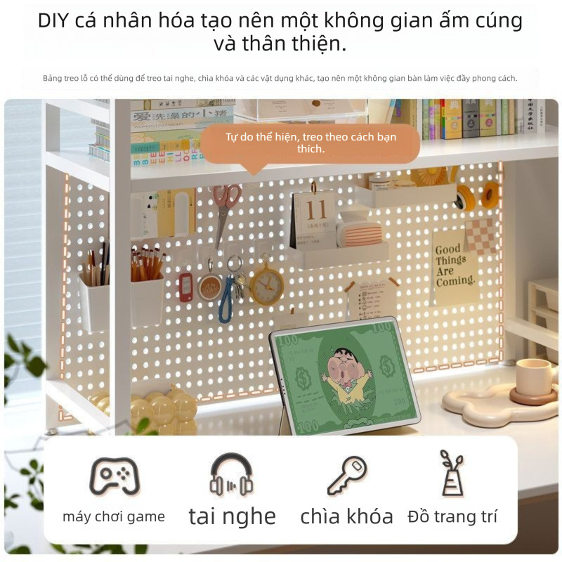 Kệ Pegboard Để Bàn Nhiều Tầng, Giá Sách & Sắp Xếp Đồ Dùng Học Tập, Văn Phòng, Máy Tính, Kệ Trưng Bày Gọn Gàng | BigBuy360 - bigbuy360.vn