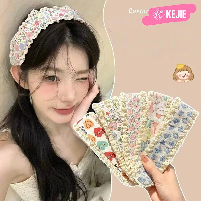 Băng đô Velcro viền ren KEJIE 5,5cm Phụ kiện tóc nữ ngọt ngào phong cách Hàn Quốc