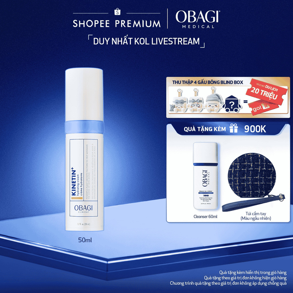 Kem Dưỡng Obagi Phục Hồi Chống Lão Hóa Clinical Kinetin+ Hydrating Cream 50ml