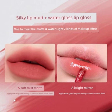 son bóng black rouge son bóng black rouge Một Mờ Một Gương ENSEO Hai Đầu Môi Glaze Gương Nước Bóng Son Bóng Matte Nhung Môi Đề Nghị Nữ