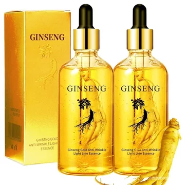 2 Chai Tinh chất chống lão hóa Peptide nhân sâm, Tinh chất chống nhăn chiết xuất nhân sâm, Tinh chất chống lão hóa nhân sâm Hàn Quốc vàng, được sử dụng để làm săn chắc thư giãn, giảm Li mịn