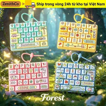 Đồ chơi bàn phím điện tử ZENIHCO, Âm thanh chìa khóa Đồ chơi quà tặng Đồ chơi giảm căng thẳng, Thiết kế treo thú vị Túi thiết kế cá bằng gỗ Mặt dây chuyền Charm Sử dụng giảm căng thẳng