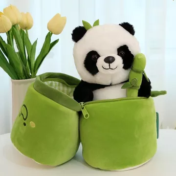 Hỏa Tốc Gấu Bông Trương Định Gấu Bông Gấu Trúc Panda Trong Ống Tre Thú Nhồi Bông Gấu Trúc Ôm Cây Tre