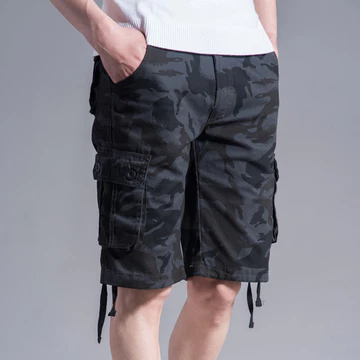 Mùa Hè Nam Quần Short Rời Ngụy Trang Quần Short Cắt Thẳng Quần Short Quần Short Giữa Quần Hợp Thời Trang Size Lớn Quần Đi Biển