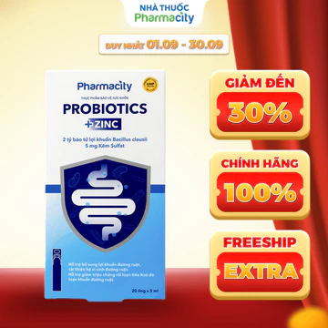 Thực phẩm bảo vệ sức khỏe Probiotics + Zinc (Hộp 20 ống x 5ml)