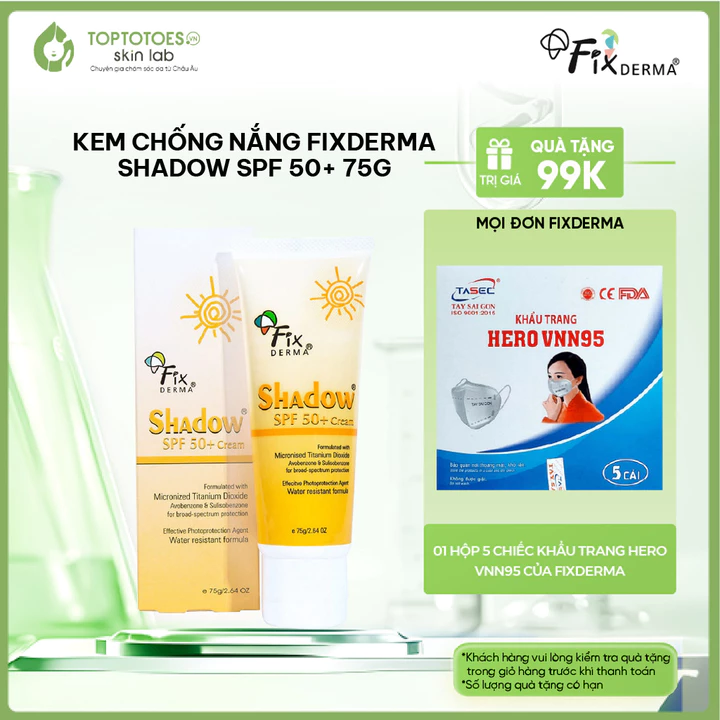 [HÀNG NHẬP KHẨU] Kem chống nắng Fixderma Shadow SPF 50+ 75g