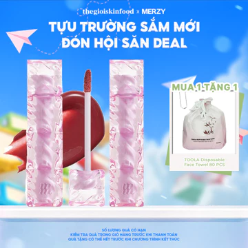 Combo - Son tint Merzy Water Fit Blur Tint mịn lì, bền màu fit môi tự nhiên ThegioiSKinfood