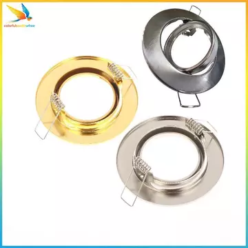 Colorfulswallowfree 1 Bộ Đèn Tròn Có Thể Điều Chỉnh Đèn Nền Đèn Led Cutout Cho Giá Đỡ Bóng Đèn Đèn LED Âm Trần MR16 GU10 Khung Đèn LED Downlight ABC