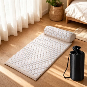 Bộ thảm bấm huyệt có túi đựng Thảm bấm huyệt nhẹ và Bộ gối có thể cuộn được Đệm để tự chăm sóc