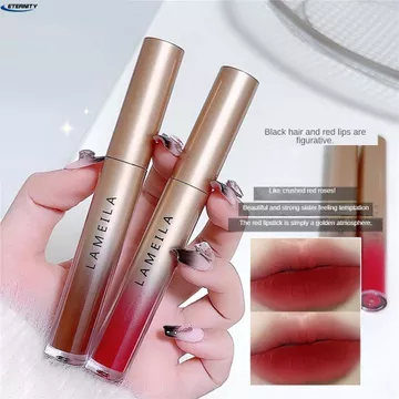 Son bóng dạng mousse LAMEILA, Son bóng che phủ sâu, Son bóng nhanh khô không dính, Son bóng lì, Son bóng không gây khô môi, Son dưỡng môi dạng kem mềm mịn, Son bóng lì [Beauty Boutique]