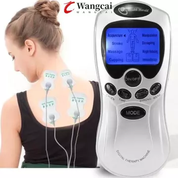 Dụng cụ massage điện WANCGAI, Máy kích thích xung điện tử 8 chế độ, Máy kích thích điện thư giãn Máy kích thích cơ xung kỹ thuật số di động Massage cổ