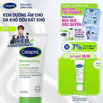 Kem dưỡng ẩm dịu lành cho da nhạy cảm cấp ẩm sâu đến 48H Cetaphil Moisturizing Cream 50g