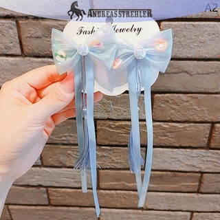 Onetimingfine 2 Chiếc Phong Cách Trung Hoa Cổ sel Ruy Băng Nơ Kẹp Tóc Dễ Thương Trẻ Em Ngọt Ngào Bé Gái Kẹp Tóc Barrettes Hairgrips Phụ Kiện Tóc VN