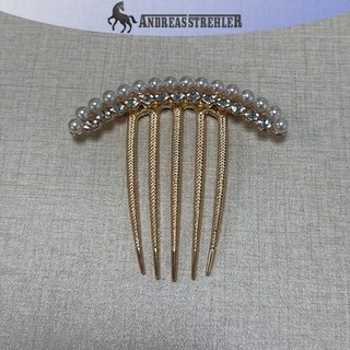 Onetimingfine Kẹp Tóc Hoa Pha Lê Phong Cách Hàn Quốc Ngọc Trai Kim Cương Giả Lược Sáng Bóng Cho Nữ Phụ Kiện Tóc VN