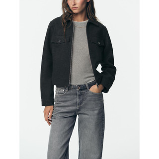 áo khoác Zara made in Morocco dạ đanh lót lụa kéo khóa khỏe khoắn