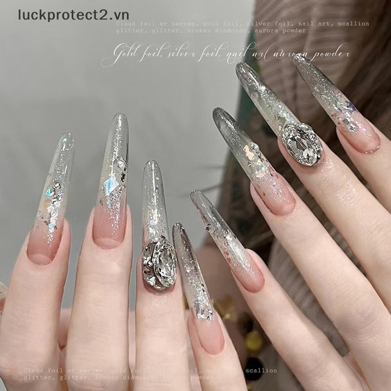 # luckpro # 1Box Ngôi Sao Lấp Lánh Móng Tay Lấp Lánh Pentagram Trang Trí Móng Tay Phụ Kiện Salon DIY Nail Art Design.