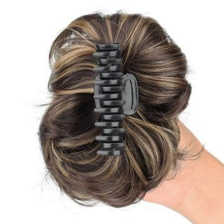 NCE Hair Bun Claw Clip - Kẹp tóc tạo hình búi tóc với phần mở rộng tóc gợn sóng, phù hợp sử dụng cho cả tóc thật và tóc giả