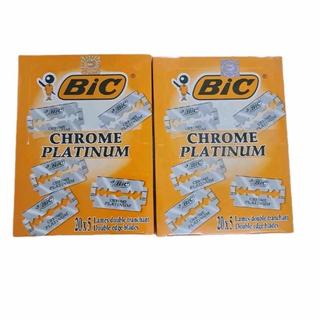 Hộp 100 lưỡi lam Bic màu vàng – Lưỡi lam thép không gỉ siêu bén, bền, cạo sạch mượt, không gỉ sét