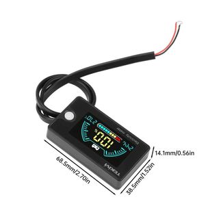 EARTHLYCO 1 Cái Chỉ Báo Dung Lượng Pin, Có Báo Động Nhiệt Độ LiFePO4 Đồng Hồ Đo Điện Pin Lithium Axit Chì, Đồng Hồ Đo Pin Màn Hình LCD DC8-100V Cho Dụng Cụ Ô Tô