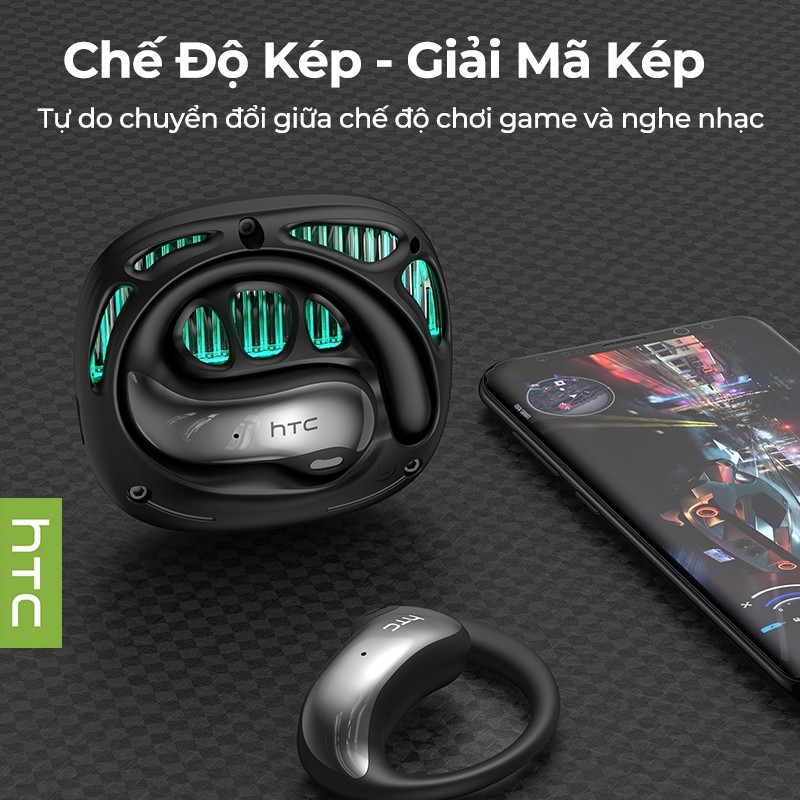 Tai nghe dịch thuật AI HTC NE30 Hỗ trợ 135 ngôn ngữ Dịch thuật thời gian thực Kết nối Bluetooth 6.0 độ trễ thấp Trải nghiệm âm thanh Hi-Fi