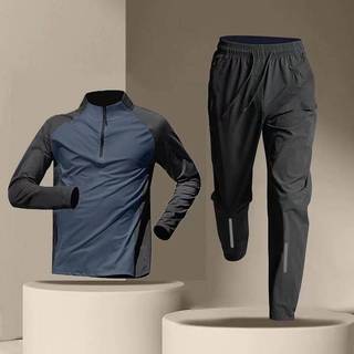 Half Zipper Training Wear Men's Long-Sleeved Quick-Drying Clothes Cycling Sports Track and Field Sports T-shirt Top Running Fitness Clothes jeCU
