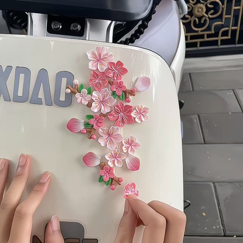 32 Chiếc 3D Hoa Đào Mô Phỏng Hoa Sakura Trang Trí Xe Hơi Trang Trí Nội Thất Ô Tô Điều Khiển Trung Tâm Sáng Tạo Bé Gái Đồ Chơi