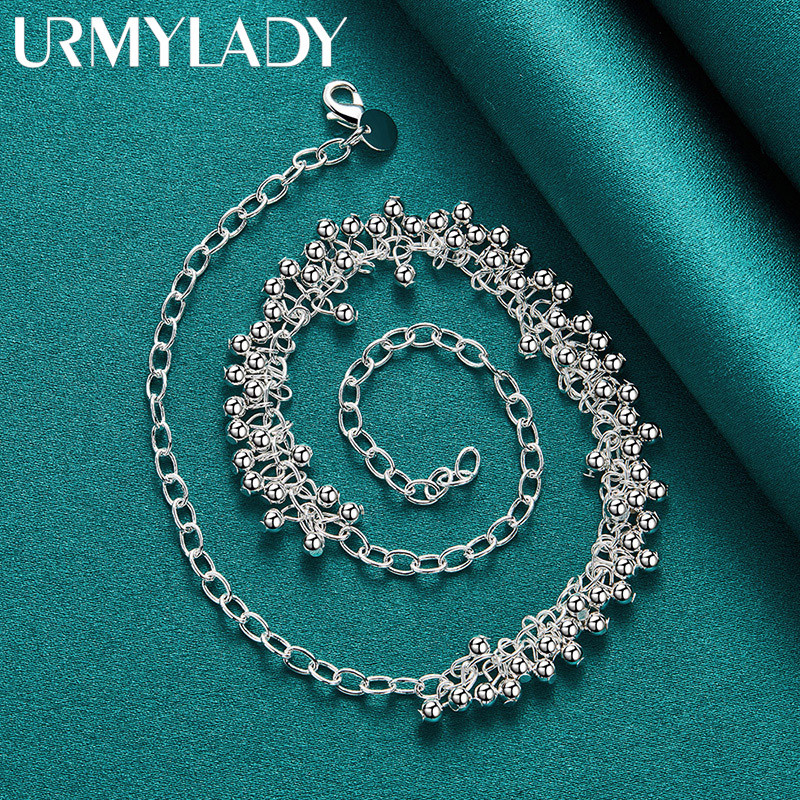 URMYLADY Vòng cổ bạc 925 hạt mịn cho nữ - Trang sức tiệc cưới thời trang