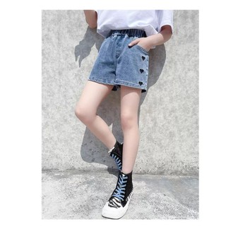 QuầN Short Jean CạP Cao RộNg MớI Cho Bé GáI ThêU HìNh TráI Tim Dễ PhốI QuầN Short Jean Nữ