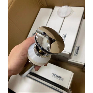 Ống thoát nước lớn Kohler K-R7120T, phụ kiện thoát nước gốm chống mùi, màu bạc/đen/vàng