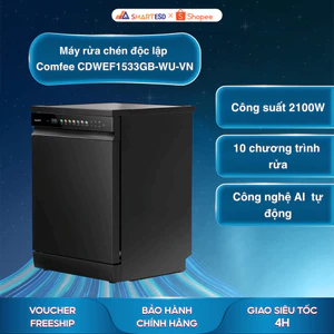 Máy rửa chén độc lập Comfee CDWEF1533GB-WU-VN (15 bộ) - Bảo hành chính hãng 24 tháng