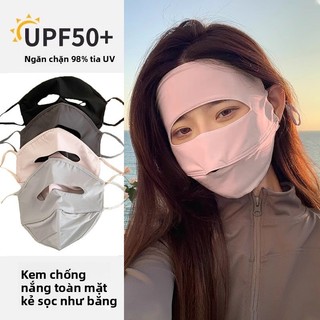 Mặt nạ chống nắng mùa hè Mặt nạ chống tia cực tím Mặt nạ nữ Ice Silk Cool Feel Đi xe đạp Vỏ lái xe Full Face upf50 + Face Gini