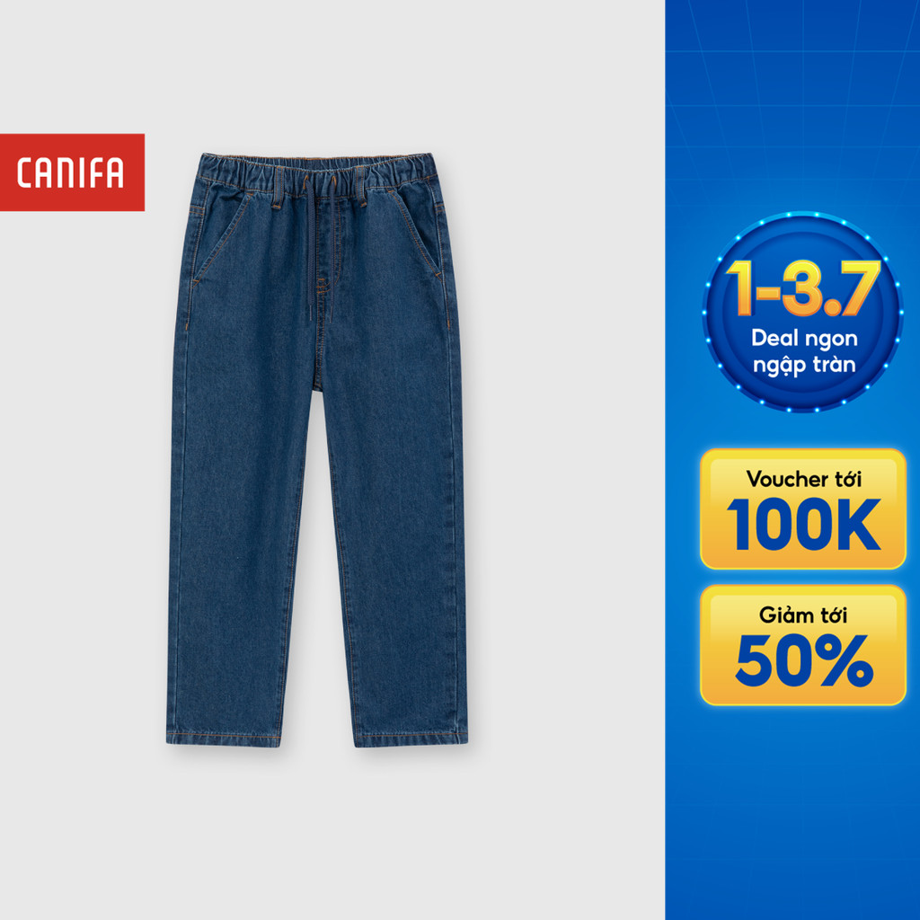 Quần jeans bé trai CANIFA dáng jogger rộng rãi 2BJ25A003