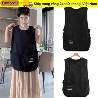 Tạp dề chống vết bẩn BAMBOOB, Tạp dề tay kiểu áo Vest Nylon thoáng khí, Tạp dề nhà bếp chống bẩn đa năng chống thấm nước Nhật Bản Phụ kiện làm sạch
