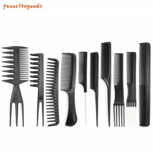 FAVORITEGOODS Bộ 10 Lược Tạo Kiểu Tóc, Lược Chải Tóc Salon Chăm Sóc Tóc, Thợ Cắt Tóc Đen Bàn Chải Làm Tóc Chuyên Nghiệp Nữ