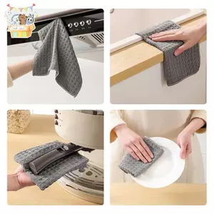 Khăn lau quầy bar bánh quế siêu thấm Máy pha cà phê Khăn lau nhà Khăn lau gia đình Barista Rag ELWW