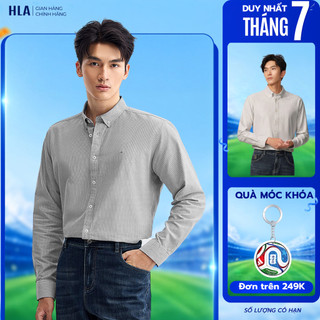 [TẶNG ÁO ĐƠN TỪ 1M5] Áo Sơ Mi Nam Dài Tay HLA Họa Tiết Sọc – Chất Liệu Cotton, Thiết Kế - Thoáng Mát