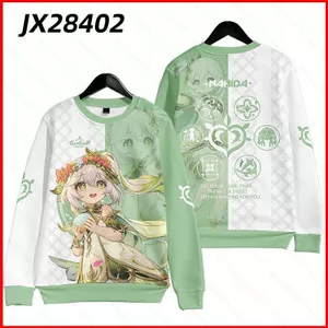 Genshin Tác Động Anime Áo Dài Tay Áo Chui Đầu Rời Casaul Cosplay Nahida Unisex Áo Hoody Plus Kích Thước