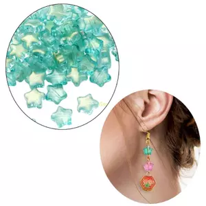 Flgo Gói 50 Hạt Ngôi Sao Thủy Tinh Cho Phụ Kiện Sáng Tạo Dây Chuyền Vòng Tay Linh Kiện Sáng Tạo Trang Sức Đính Hạt Vật Liệu