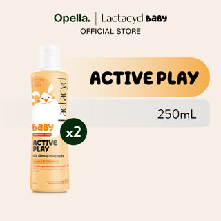 Bộ 2 chai Sữa Tắm Gội Trẻ Em Lactacyd Baby Active Play, Giúp Đề Kháng Da Và Bảo Vệ Bé Khỏi Vi Khuẩn 250ml/chai