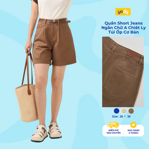 Quần Short Jeans Nữ Dáng Chữ A – Tôn Dáng Đỉnh Cao, Cá Tính Chuẩn Gu TRA-WCJS25S010