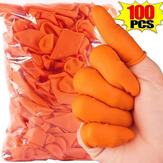 20 / 60 / 100 Cái Vỏ bảo vệ đầu ngón tay bằng cao su chống trượt / Ngón tay cao su tự nhiên dùng một lần